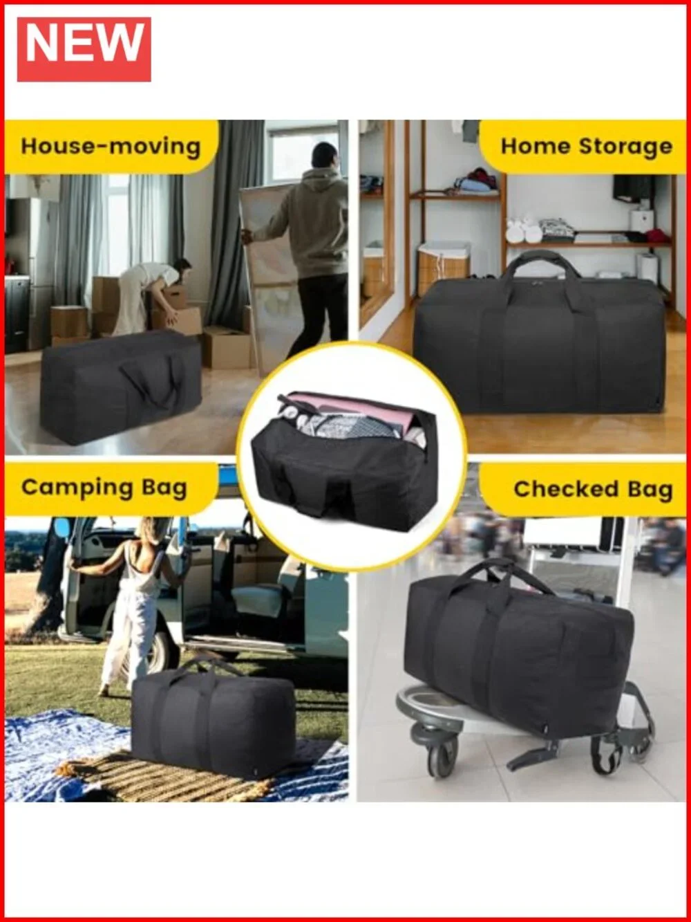100L Extra Large Duffle Bag for Travel - Foldable Weekender Overnight Camping